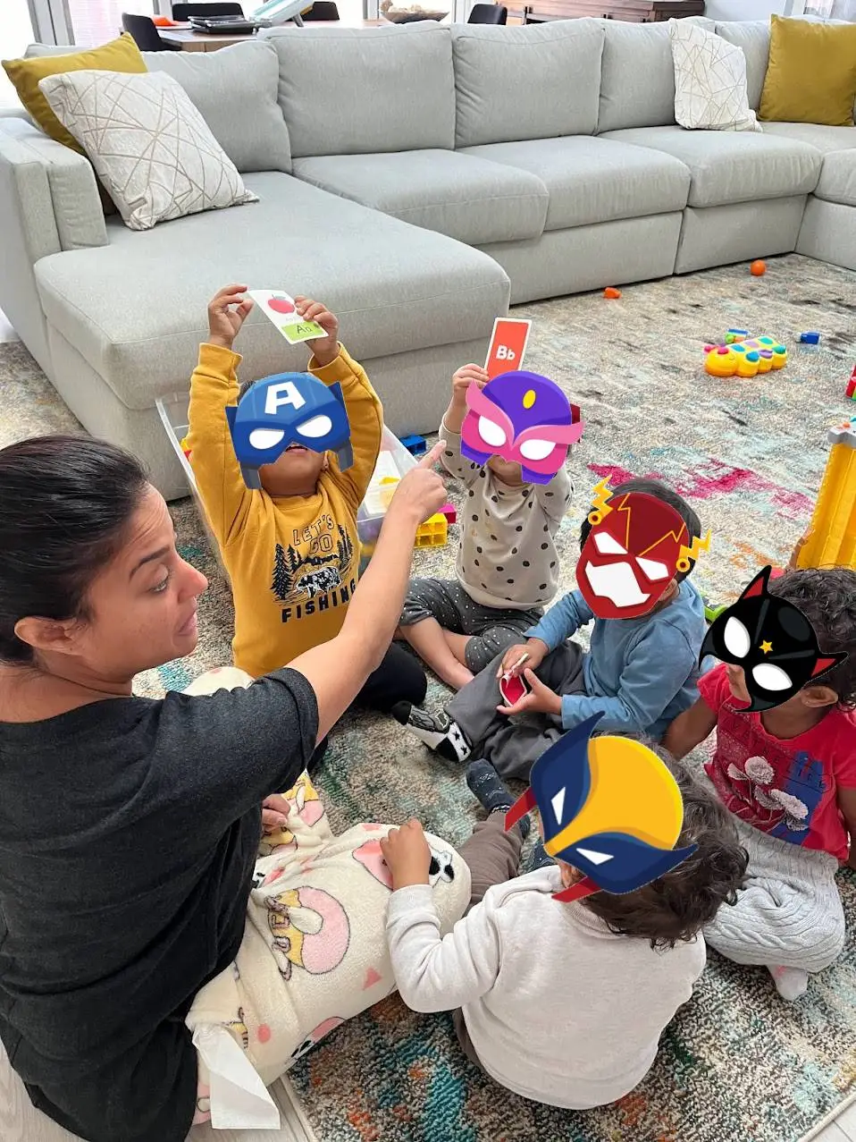 Children participating in circle time at Marvelous Kids Daycare